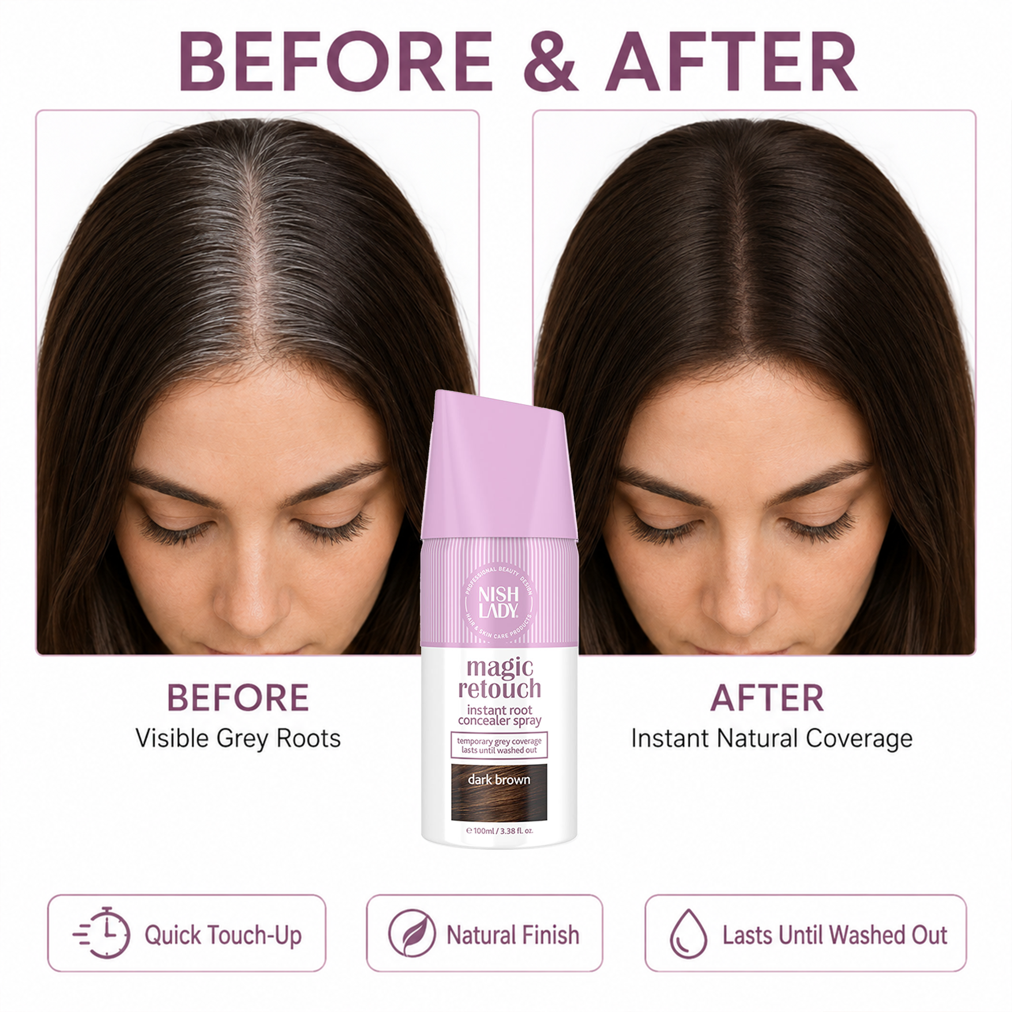 Magic Retouch Sprays,Dark Brown(5)