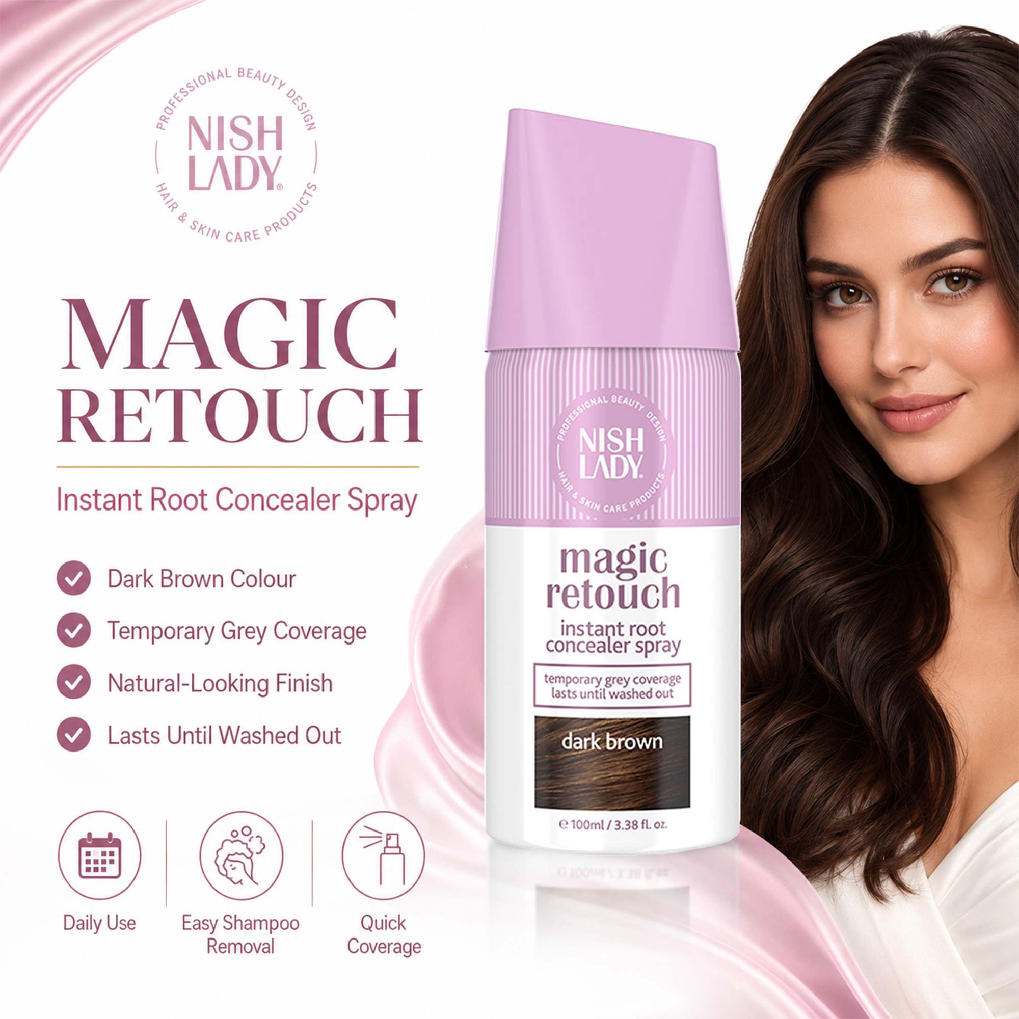 Magic Retouch Sprays,Dark Brown(7)