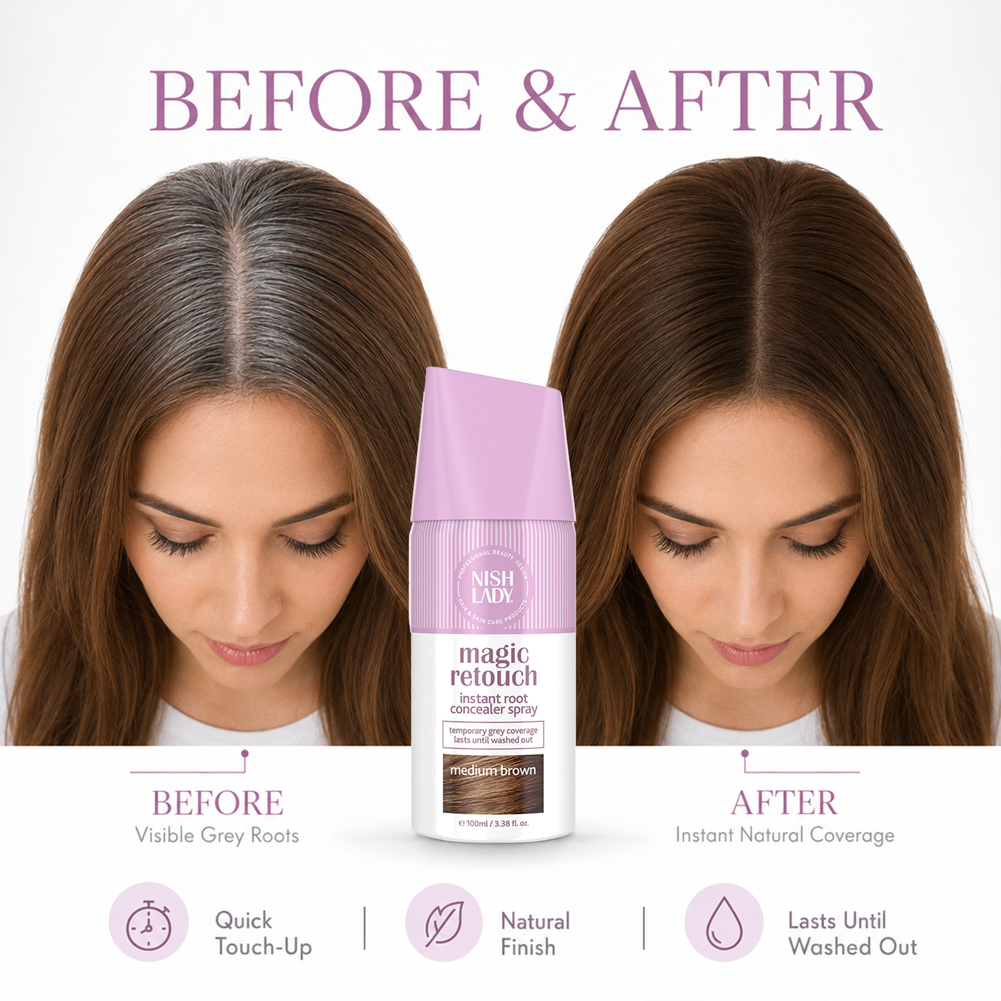 Magic Retouch Sprays,Medium Brown(5)