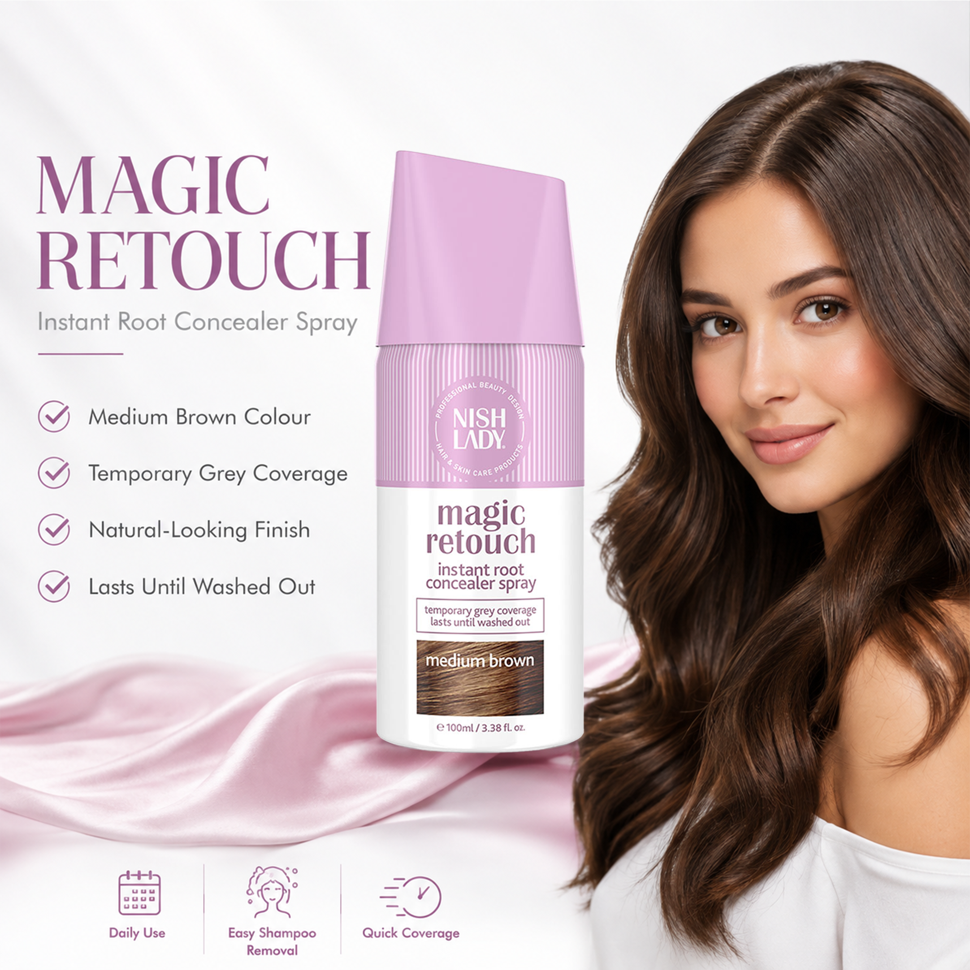 Magic Retouch Sprays,Medium Brown(7)